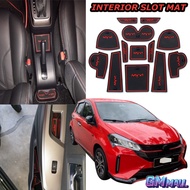 Perodua MYVI 2018 (3rd Gen) INTERIOR SLOT MAT Accessories Karpet Getah Pintu Coaster Aksesori Myvi