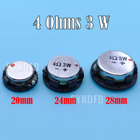 4 Ohms 3W Full Range Speaker Neodymium 20/24/28mm Mini Audio Mobile Device Bass Sound Loudspeaker Ru