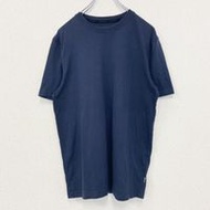 古著 Eddie Bauer 海軍藍短袖圓領 T 卹，M 碼，簡約，normcore 設計