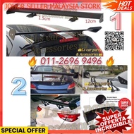 GT Wing Spoiler Hi LOW Rear Trunk Boot Roof Adjustable Car Racing FcTail Truck Hatch Hatchback Black