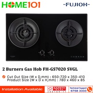 Fujioh 2 Burners Built-In Gas Hob FH-GS7020 SVGL - LPG / PUB