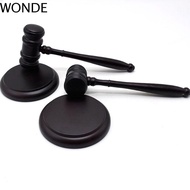 WONDE Costume Sound Block, Attorney Decorative Durable Base Judge Hammer, High Quality Wood Gavel Ha
