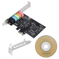 SWXF PCIe Sound Card 5.1, PCI Express Surround Card 3D Stereo Audio with High Sound Performance PC S