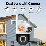 2.4/5Ghz Dual Lens Outdoor Camara Vigilancia, Security Camera,Cctv Camera Wifi Connect To Cellphone,