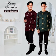 Kurta Songket | Plus Size 2xl-5xl |  By Songket Elite | 100% Cotton | Raya | All Size Available