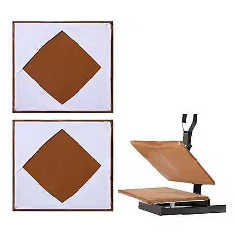J1UL1N 2 Piece Heat Press Platen Wrap Cover For Protecting Sublimation Heat Pressing Machine A White