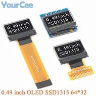 0.49 inch OLED LCD Screen Display Module 4Pin 0.49" SSD1315 Driver 64*32 Serial Port Screen 14Pin Wh