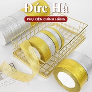 [CHEAP WHOLESALE] 1 2 4cm x 22m glitter ribbon to make handmade flower gift wrapping bows | Duc Ha 0