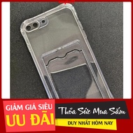 CASE WITH TRANSPARENT SHOCKPROOF WALLET FOR IPHONE 7, IP7 plus, IP8, IP8 plus, DURABLE