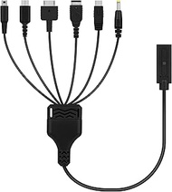 VANPARK 6 in 1 Type C Power Cable for Nin-tendo New 3DS, 3DS, New 3DS XL, 2DS, DS Lite, DSi, NDS, Wi