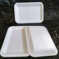 Isi 250 Foam Tray Kotak Ukuran K1 Lepek Alas Buah Potong Dan Makanan