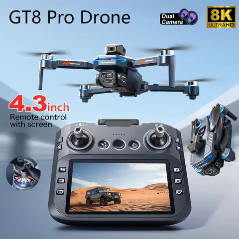 2025 New GT8 Drone GPS 8K Professional HD 360° Dual Cameras 5G WIFI Brushless Motors Obstacle Avoida