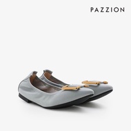 PAZZION Harper Gold Buckled Pointed-Toe Flats