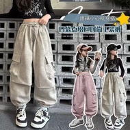 Boys Loose Sweatpants Overalls Sweatpants Spring Autumn Style Children's Cuffed Trousers Baby Pants 