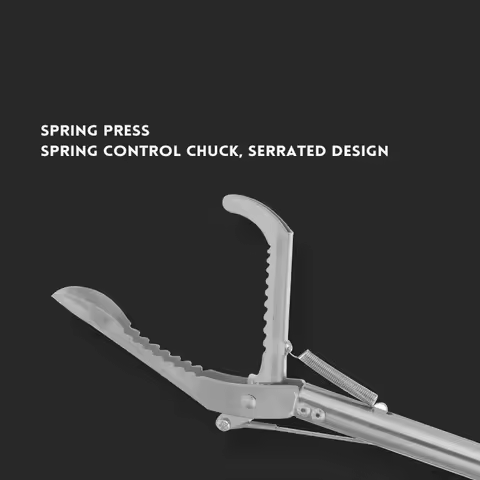 Foldable Snake Tongs Stick Reptile Catcher Grabber Folding Wide Jaw Snake Pliers 1.2m 1.5m Stainless