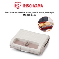 IRIS Ohyama, IMS-902 Electric Hot Sandwich Maker, Waffle Maker, wide-type, Beige