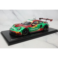 Spark Model, 1/43 Porsche 911 GT3 R, Macau GT World Cup 2023 Tsingtao Qingdao Beer Painting.Absolute