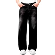 Men's Baggy Jeans Loose Oversize Wide Baggy Jeans Skena Black Wishker Baggy Jeans Men