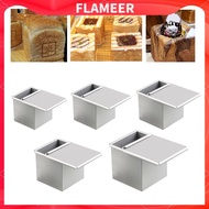 [Flameer] Loaf Pan with Lid Deep Square Tin Reusable Bakeware Baker Bread Tin with Lid