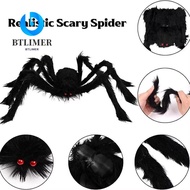 BTLIMER Halloween Giant Realistic Spider, Simulation Tricky Decoration Large Black Spiders, Gifts So