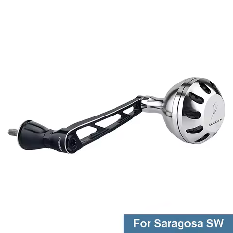 GOMEXUS 70mm Power Handle With 45mm Knob Compatible for Shimano Saragosa SW 5000 6000