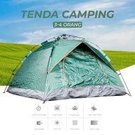 TENDA 3-4 Person Camping Tent - Single Layer Outdoor Tent