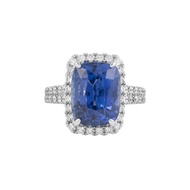 White Gold, 10.65ct Ceylon Sapphire and Diamond Ring