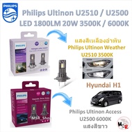 Philips หลอดไฟหน้ารถยนต์ LED Ultinon Weather Vision U2510 3500K / Access U2500 6000K 1800LM Hyundai