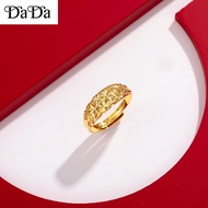 [Totoong Gold] COD Original Pure 916 Gold Ring for Men Nasasangla Real Gold Ring Glossy Open Ring Ad