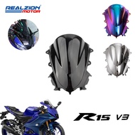 REALZION MOTOR For YAMAHA R15 V3 High windshield Double Bubble Cowling Aerodynamic R15V3 Accessories