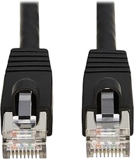 Tripp Lite Cat8 40G PoE Shielded Ethernet Cable, 1 Foot / 0.3 Meters, Black, High Speed, Power Over 