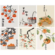 RUOPOTY 60x75cm/50x65cm/40x50cm Frame Frame Painting By Numbers Chinese Style Flowers Drawing Colori