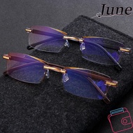 JUNEGOODS Reading Glasses Readers Eyewear Unisex +1.0 to 3.0 Degree Rimless Presbyopia Glasses