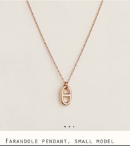 [全新] 愛馬仕豬鼻玫瑰金頸鏈 Hermes Farandole Pendant Necklace rose gold項鍊