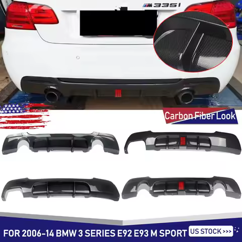 For Bmw 3 Series E92 E93 320i 325i M Sport 2006~ 2013 Rear Diffuser Bumper Splitters Spoiler BodyKit