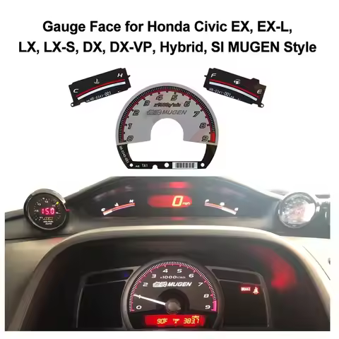 8000rpm 9000rpm Gauge Face for Honda Civic EX EX-L LX LX-S DX DX-VP Hybrid FA5 FG2 FA1 FD1