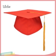 LK Graduation Party Decoration Hat Soft Bachelor Hat Adjustable Graduation Cap with Tassel for Bache