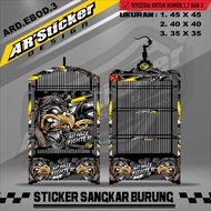 Stiker Dekal Sangkar Burung Kotak - Sticker Decal Kandang Burung Ebod Kotak Bnr Kosan Eagle AR-03