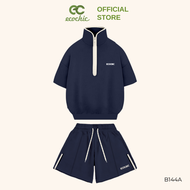 Set Bộ ECOCHIC Ảo Khoá Kéo Quần Đùi Phong Cách Thể Thao Chất Lượng Cao B144 Chính Hãng Local Brand S