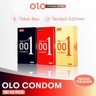 Kondom OLO 001 Berbagai Varian isi 10s - 001 BLACK GOLD RED