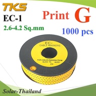Cable Marker EC1 Yellow Wire 2.6-4.2 Sq.mm. 1000 Pieces (G Printing) Model EC1-G