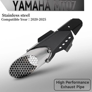For Yamaha MT07 2013-2025 MT07 MT-07 Race Style Exhaust Cover Motorcycle modify Exhaust Muffler Pipe