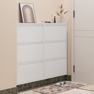 Dump Door Ultra-Thin Corridor Shoe Cabinet 12.2cm Large Capacity Entrance Metal Steel Cabinet Iron E