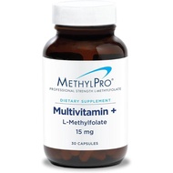 MethylPro Multivitamin + 15 mg Methylfolate - Iron Free Multivitamin for Women & Men with Vitamin A,
