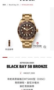 TUDOR BLACK BAY 58 BRONZE