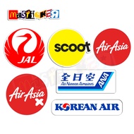 Sticker JAL ANA SCOOT AIRASIA KOREAN AIR Airlines logo maskapai aviation aviation sticker luggage