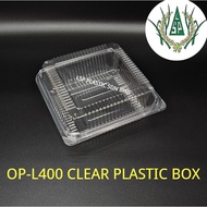 OP-L400 (6.5"inch) (M Size) OPS Food Box Plastic Clear Container Bakery Cake Bekas [50pcs± ]