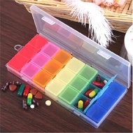 HH Weekly Medicine Box 21 Dividers Pill Storage Box Weekly Medicine Storage Box Organizer Travel