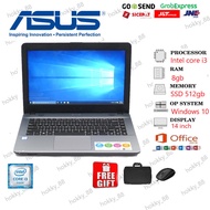 LAPTOP ASUS x441ua/CORE i3/RAM 8GB/SSD 512GB/FREE TAS &amp; MOUSE