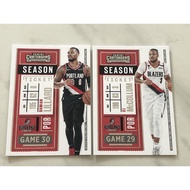 [LOT 2 MINT] DAMIAN LULLARD CJ McCOLLUM 2020 CONTENDERS SEASON TICKET NBA Cards PORTLAND